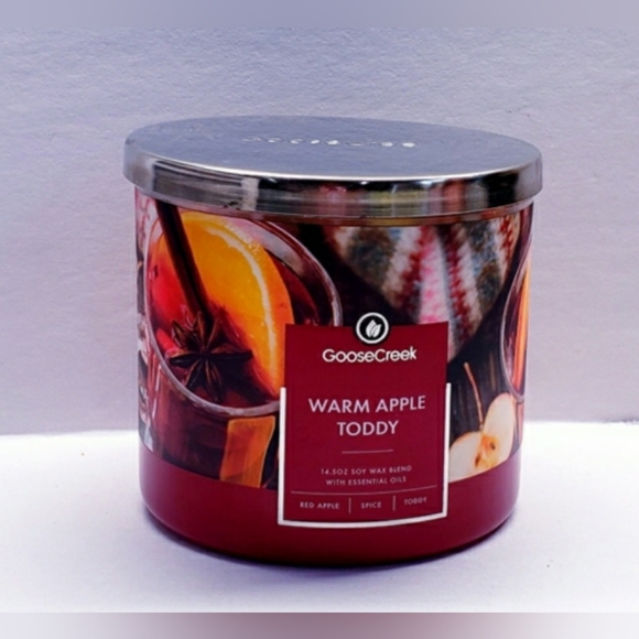 Goose Creek WARM APPLE TODDY Large 3-Wick Candle, 14.5 oz - Picture 1 of 5